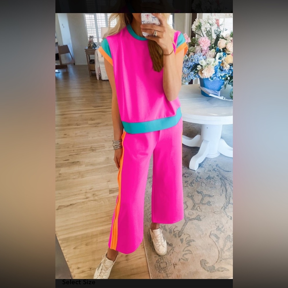 90s Colorblock Matching Set